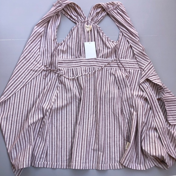 NEW ETICA antonia wrap dress in sassafras stripe size medium - Picture 14 of 15